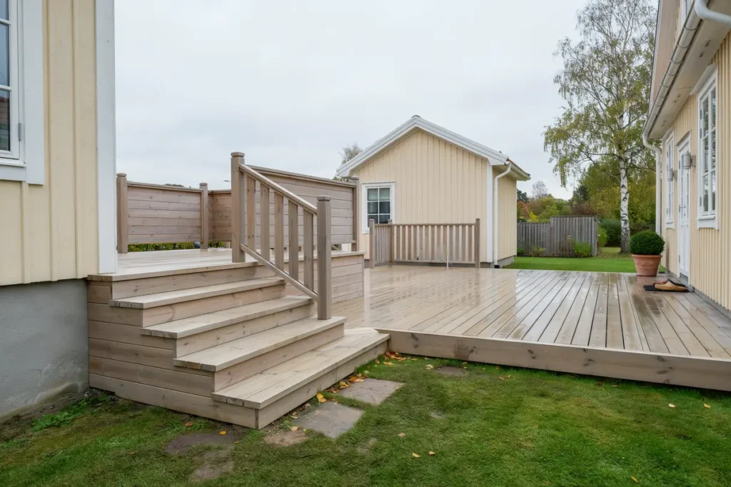 altanbygge med trappa och r cke i stuvsta huddinge
